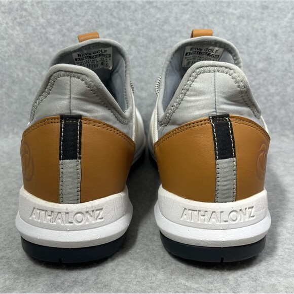 Athalonz EnVe‎ Golf Shoes Mens Size 8.5 White Tan Athletic Performance Spikeless - Picture 5 of 16